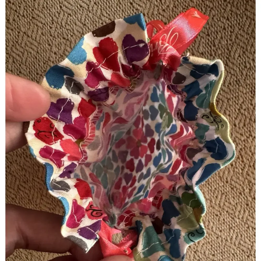 BRIGHTON Jewelry Bag Watercolor Rainbow Hearts
